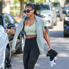 lori harvey leaving pilates