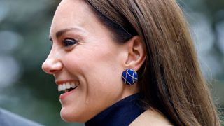 Kate Middleton's blue and gold enamel earrings