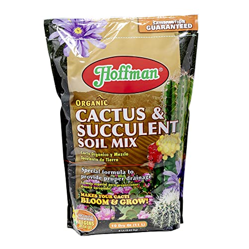 Hoffman 10410 Organic Cactus and Succulent Soil Mix, 10 Quarts