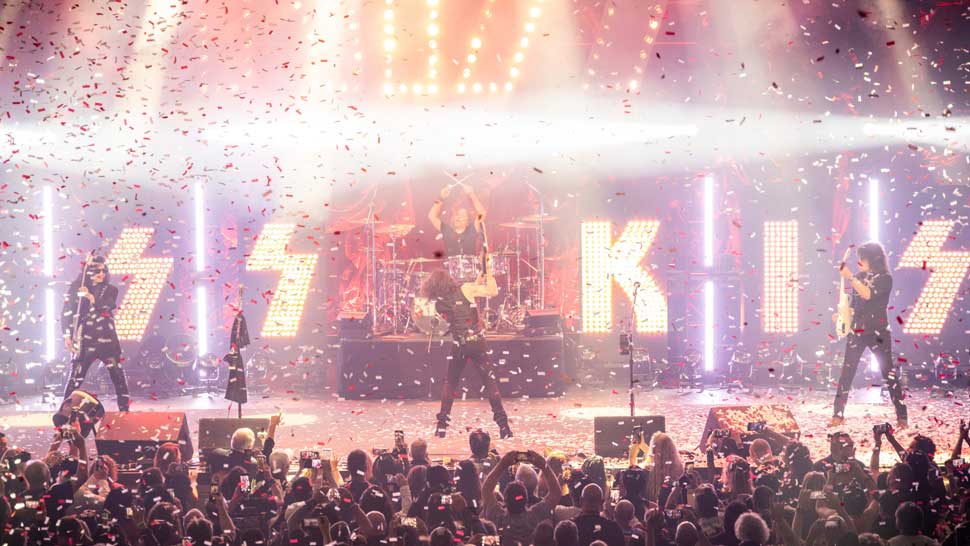 Kiss onstage