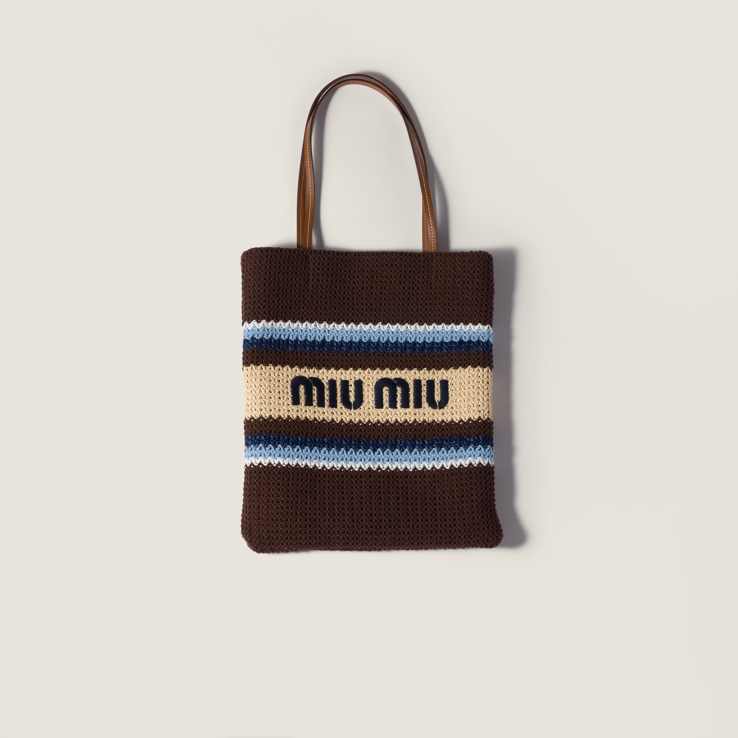 Raffia-Effect Woven Tote Bag