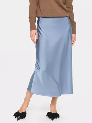 Saint Tropez Hafia Satin Midi Skirt