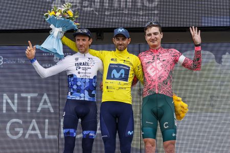 Gran Camino 2022 - 1st Edition - 4th stage Sarria - Sarria 15,9 km - 27/02/2022 - Michael Woods (CAN - Israel - Premier Tech) - Alejandro Valverde (ESP - Movistar Team) - Mark Padun (UKR - EF Education - EasyPost) - photo Luis Angel Gomez/SprintCyclingAgency&Acirc;&copy;2022