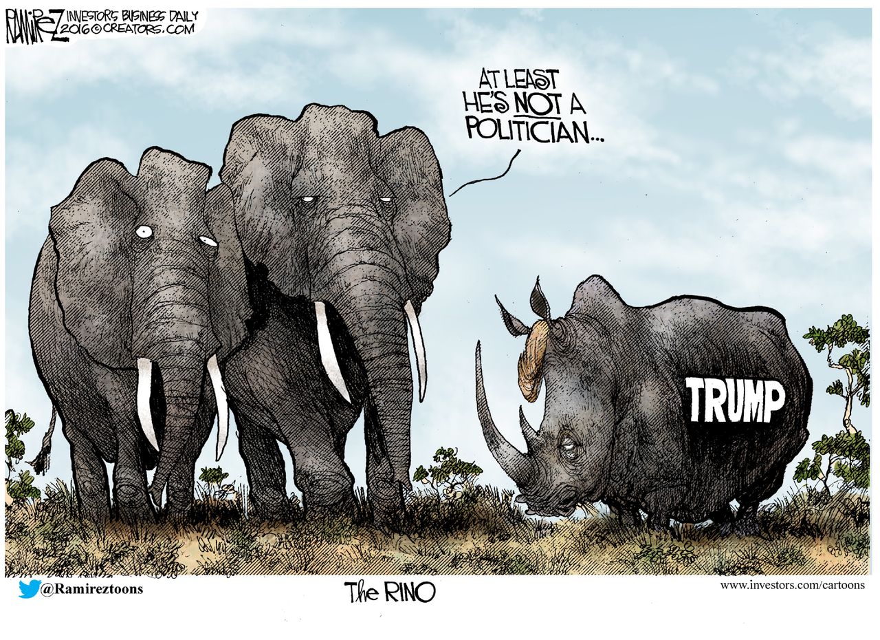 Political Cartoon U.S. Trump GOP