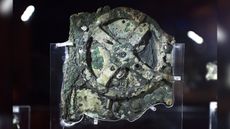 The most well-known piece of the Antikythera Mechanism is shown at the Archaeological Museum in Athens. 