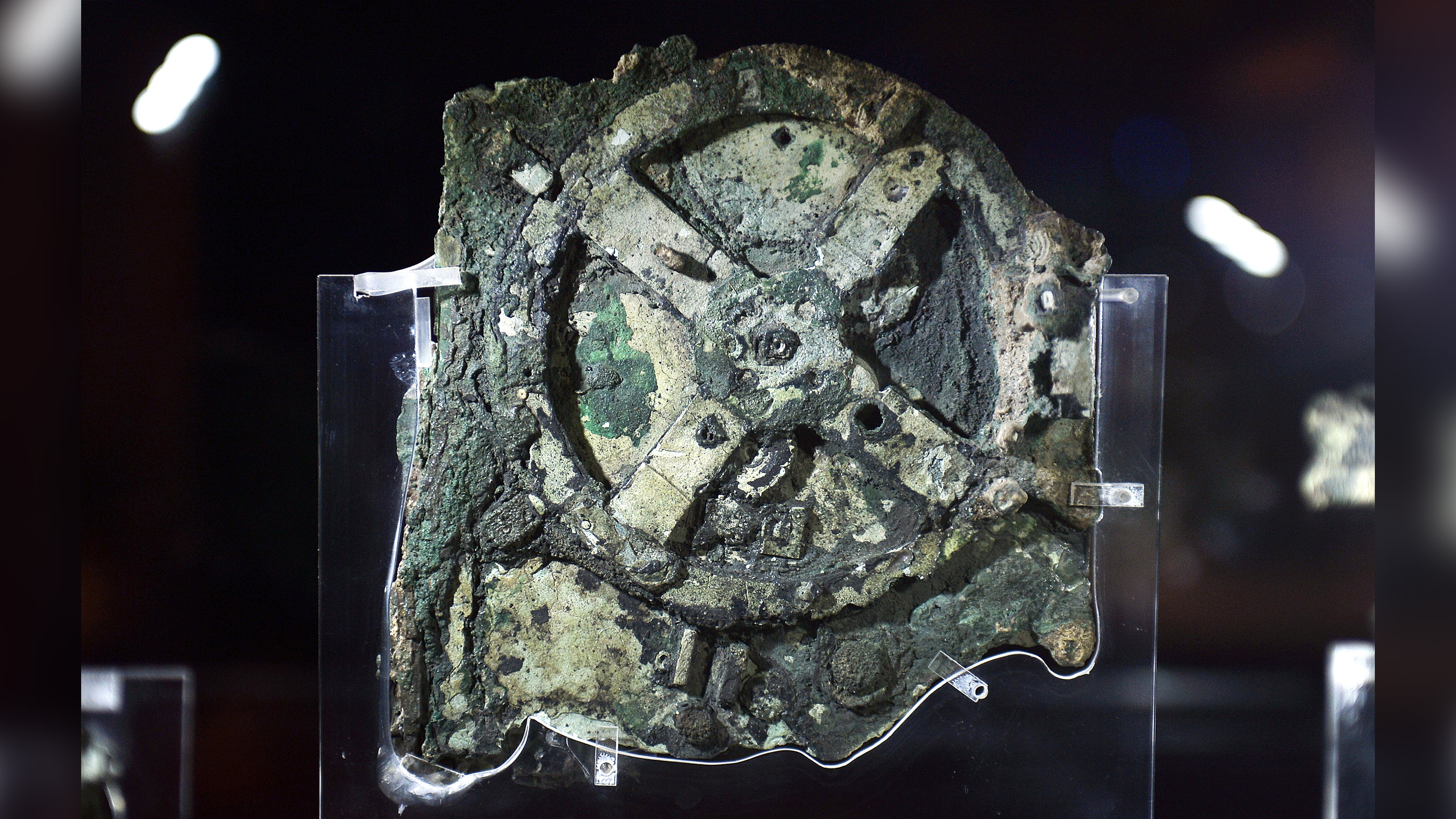 The most well-known piece of the Antikythera Mechanism is shown at the Archaeological Museum in Athens.