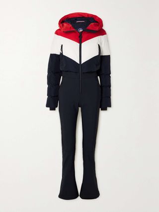 Kira Softshell Quilted Color-Block Ski Suit