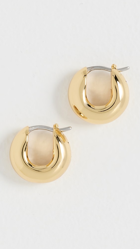 Mini Tome Hoop Earrings - High Polish Gold