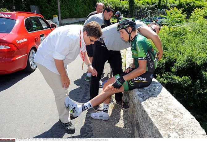 Vincent Jerome after a crash