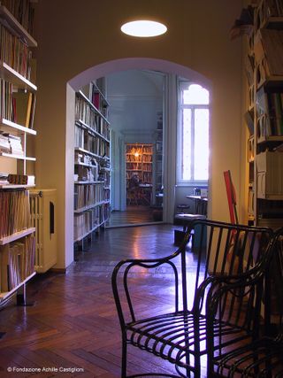 Fondazione Achille Castiglioni interior with bookshelves
