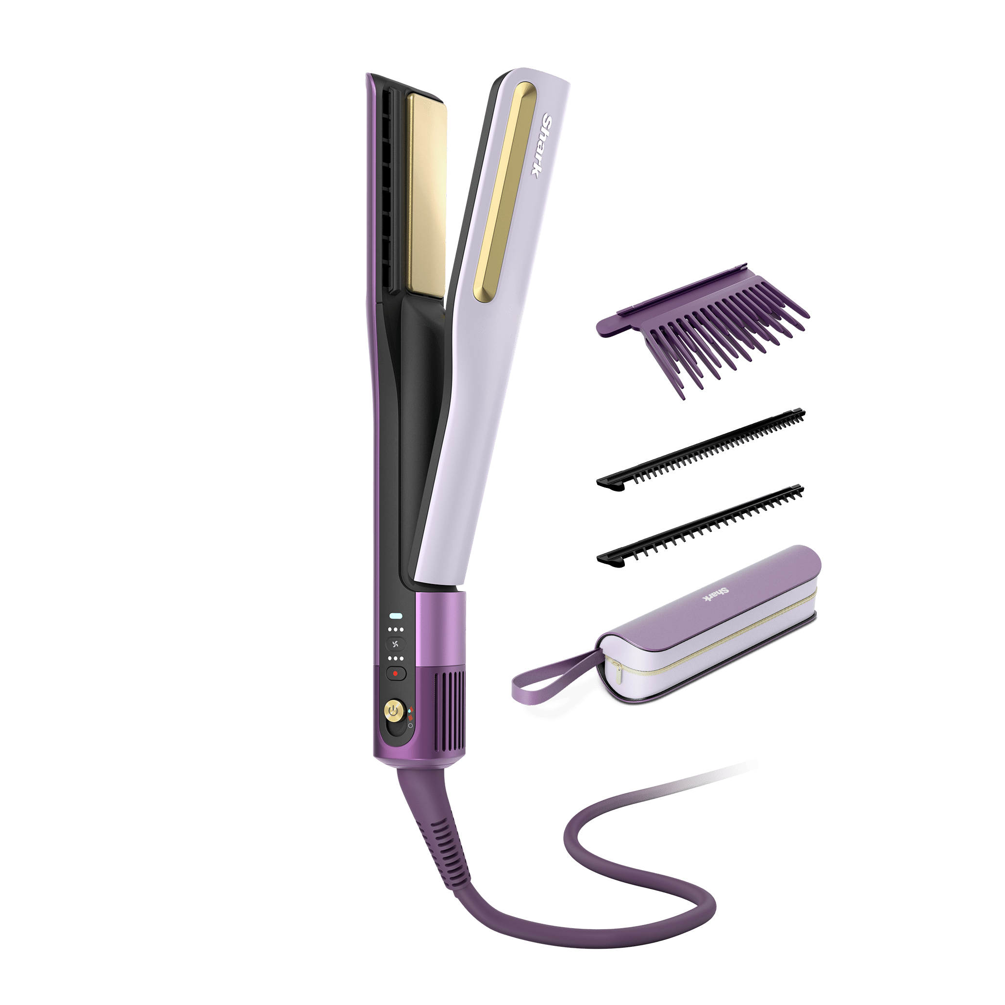 Shark Silkipro Hair Straightener &amp;amp; Dryer With Storage Case - Plum Satin