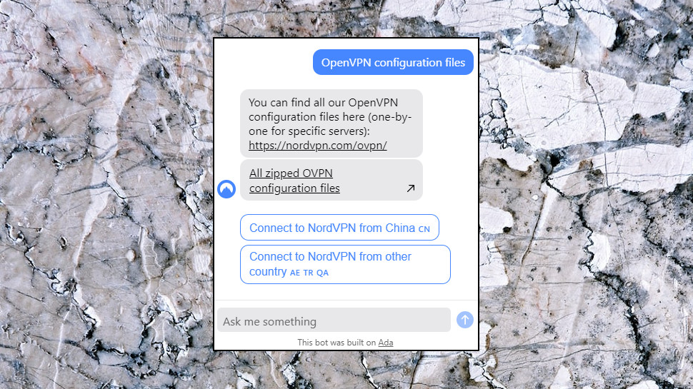 NordVPN chatbot