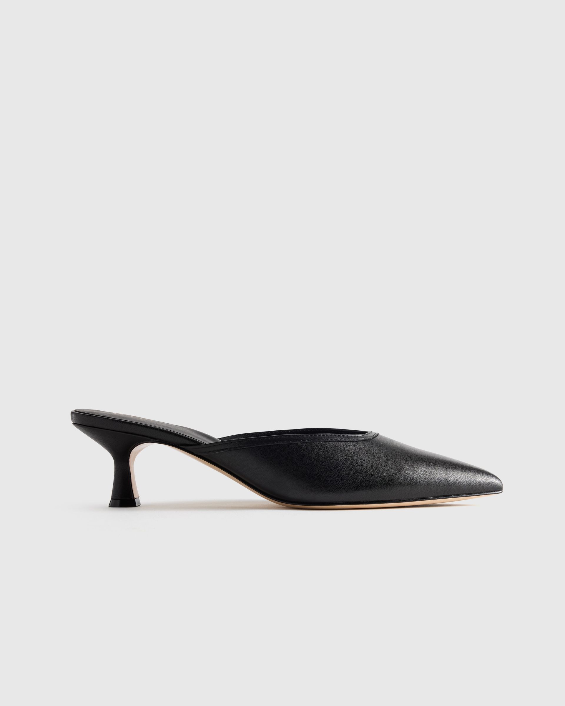 quince, Italian Leather 55mm Kitten Heel Mules