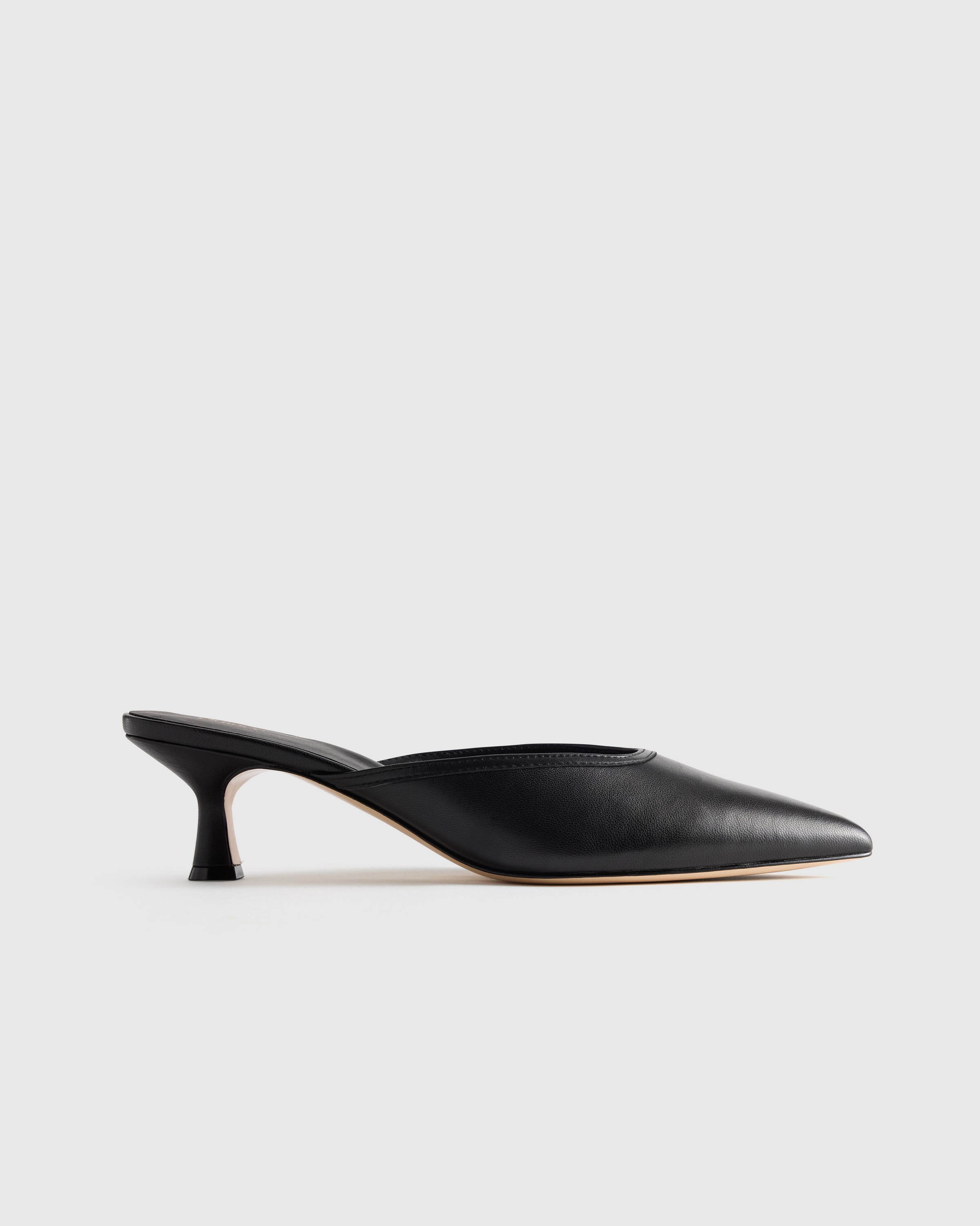 quince, Italian Leather 55mm Kitten Heel Mules