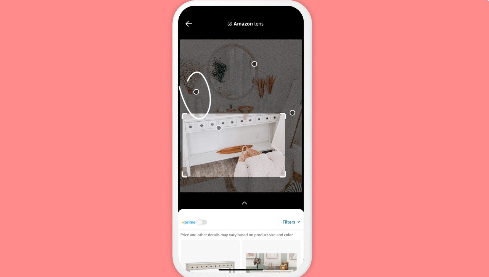 Amazon Lens adds &amp;quot;circle to search&amp;quot; to help users get specific about items they're curious about in images.