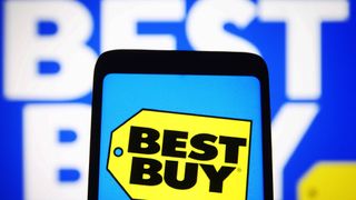 Best Buy logo on a smartphone 