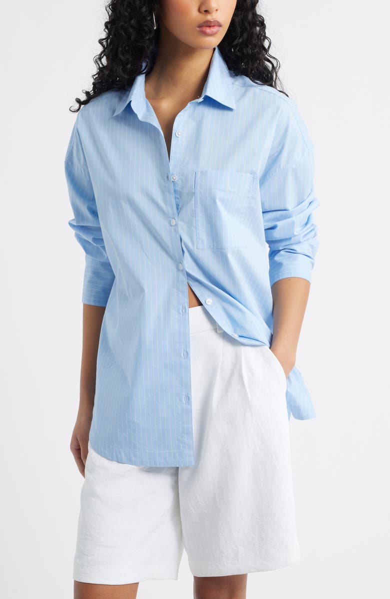 Oversize Poplin Button-Up Shirt
