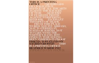 font vs typeface: a poster with MuirMcNeil’s Cut typeface