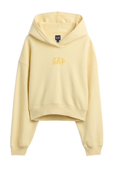Gap, Vintagesoft Oversized Crop Logo Hoodie