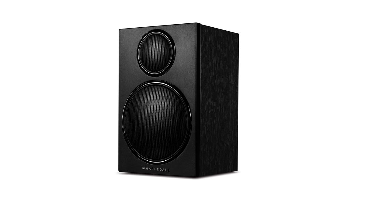 A single rectangular satellite speaker from the Wharfedale DX-3 HCP. It is black and the background is white.