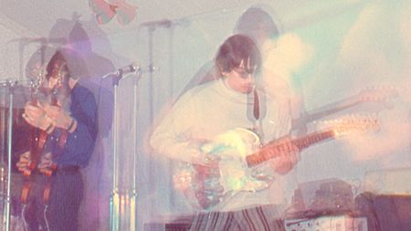 Roger Waters, Syd Barrett and Rick Wright of Pink Floyd perform at the UFO Club, London, December 1966.