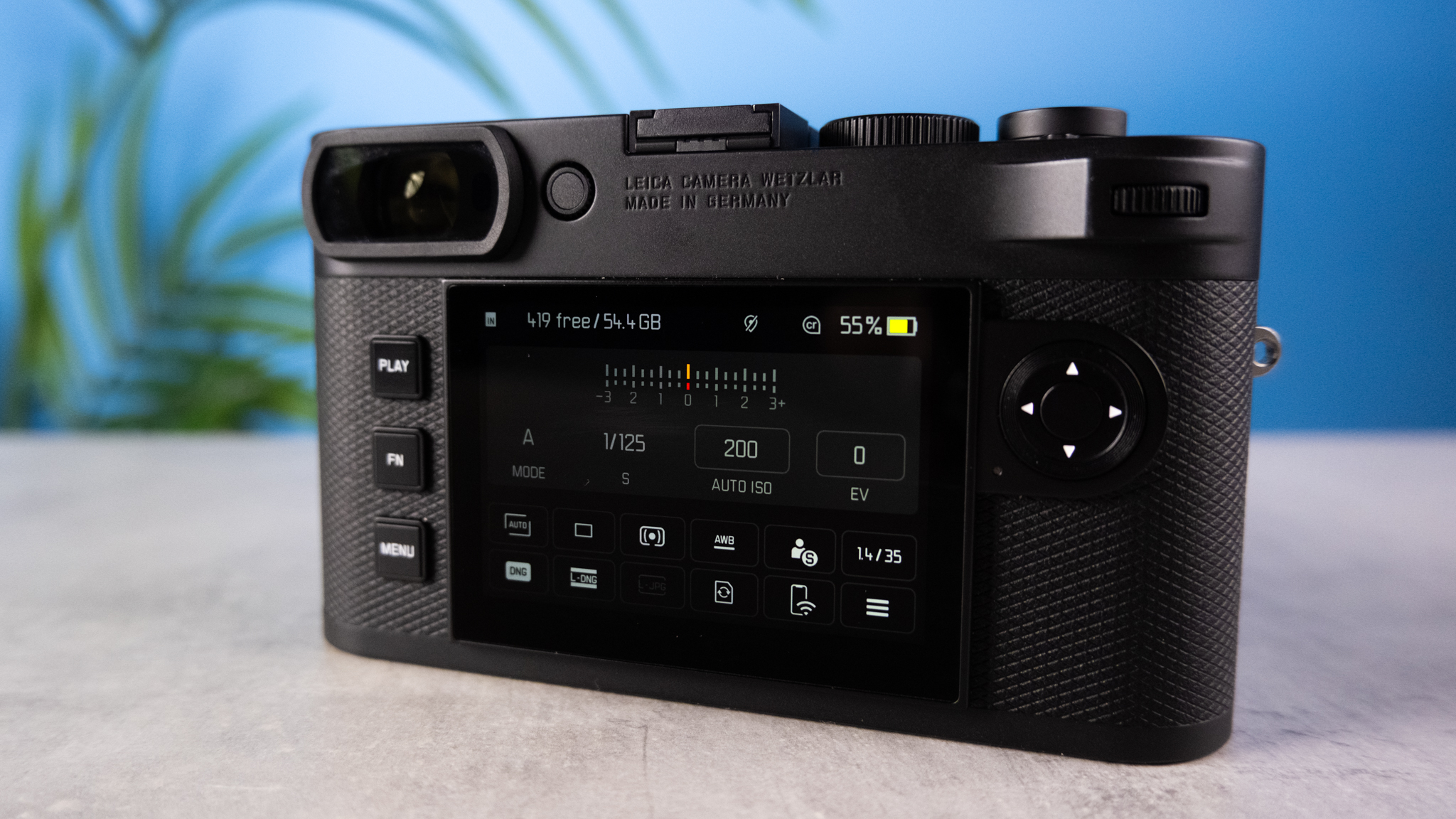 A Leica M EV1 rangefinder-style camera