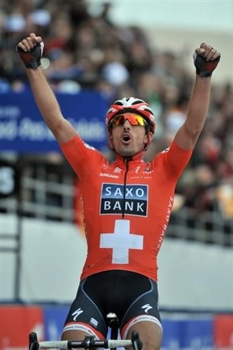 Fabian Cancellara (Saxo Bank) wins Paris-Roubaix