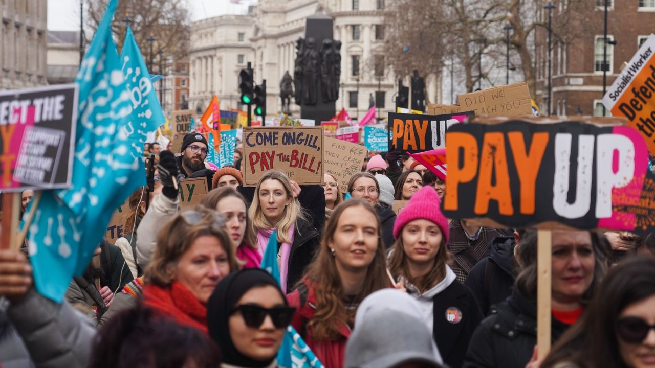 Striking workers 