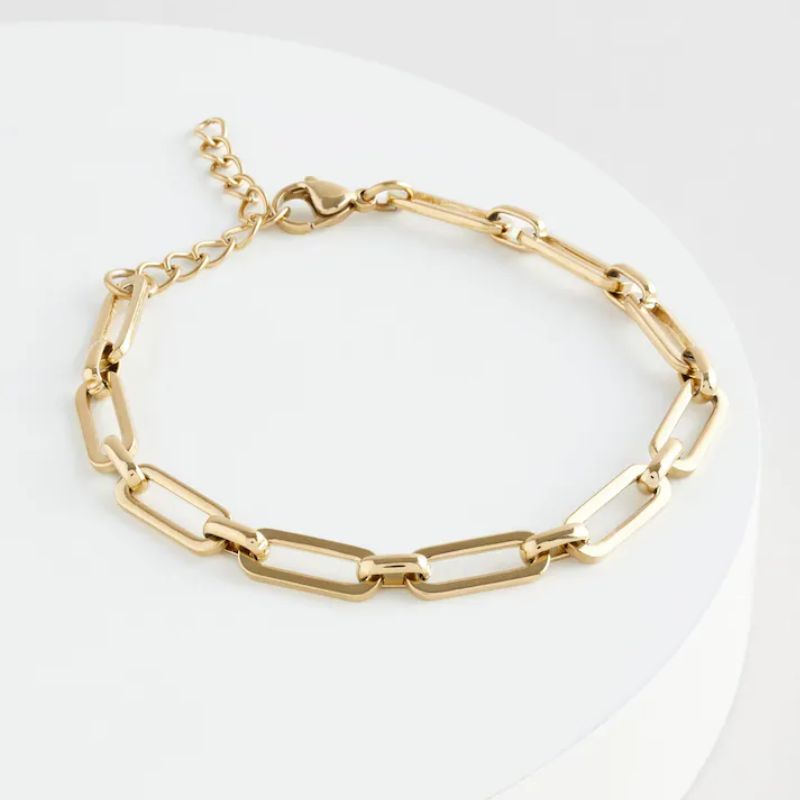 Next, paperclip chain bracelet