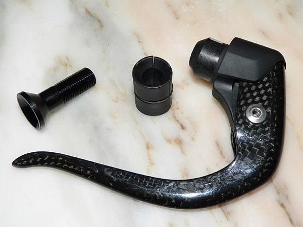 Composite expander wedges on the new brake lever.