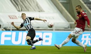 Luke Shaw's own goal gave Newcastle the early lead