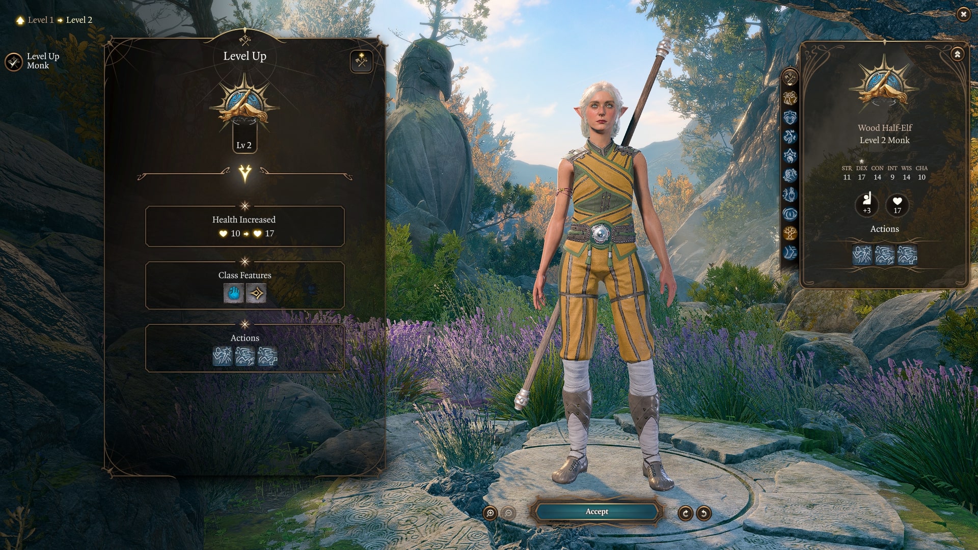 Baldur's gate 3 Monk class