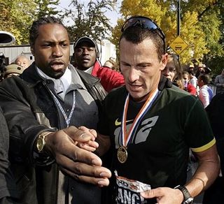 Armstrong in NYC marathon
