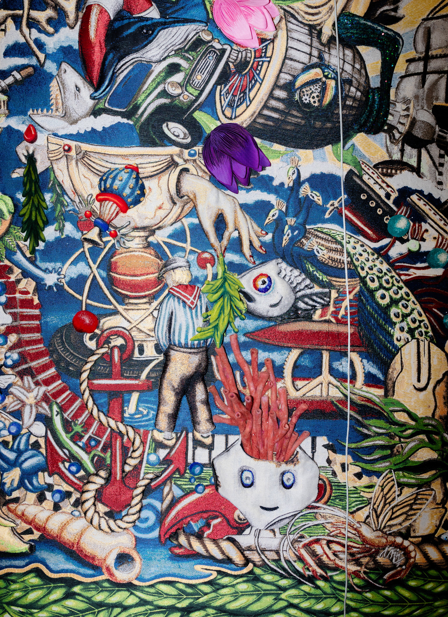 an intricate design on a rug inside Studio Job&#039;s Tilburg workshop