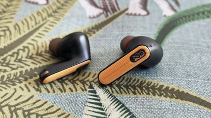 House of Marley Redemption ANC 2 review: man wearing true wireless earbuds