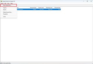 New Quota Entry