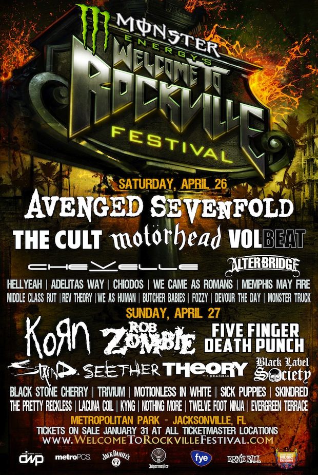 Monster Energy's Welcome To Rockville Lineup Includes Avenged
