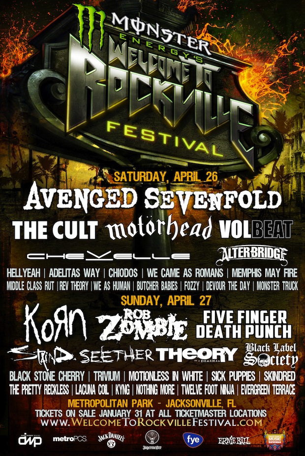 Monster Energy's To Rockville Lineup Includes Avenged Sevenfold