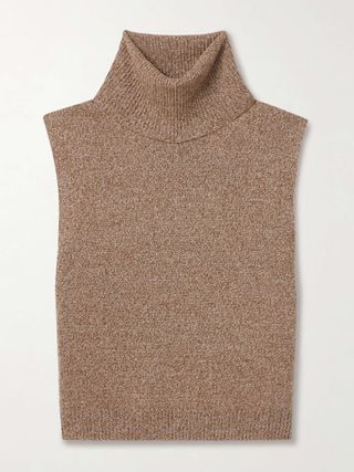 Zoe Cropped Knitted Turtleneck Sweater