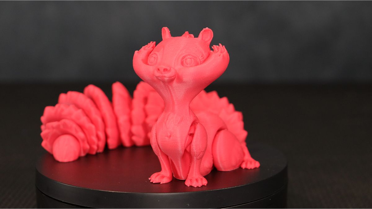 3D printed model of a squirrel