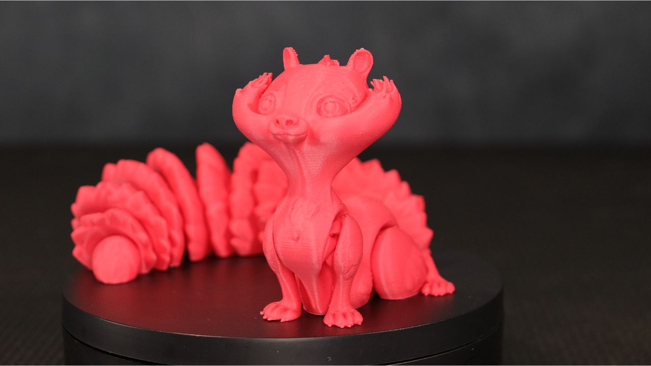 3D printed model of a squirrel