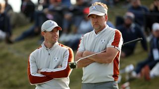 Rory McIlroy and Ian Poulter at the 2021 Ryder Cup at Whistling Straits