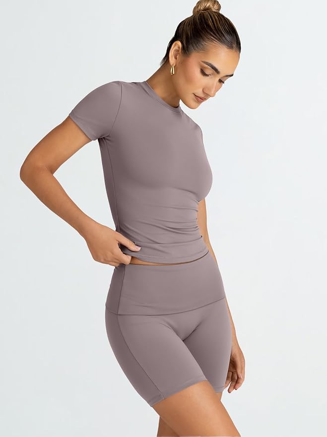 Trendy Queen, Trendy Queen Womens 2 Piece Workout Sets Short Matching Lounge Sets Summer Clothes Going Out Gym Outfits Coffeegrey M