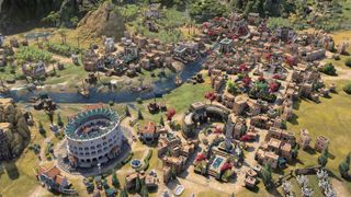 An ancient-era city in Civilization 7.