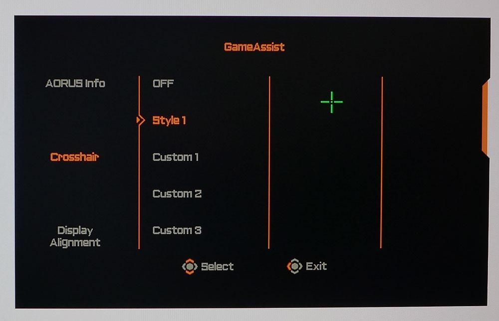 Gigabyte Aorus FI32U - OSD
