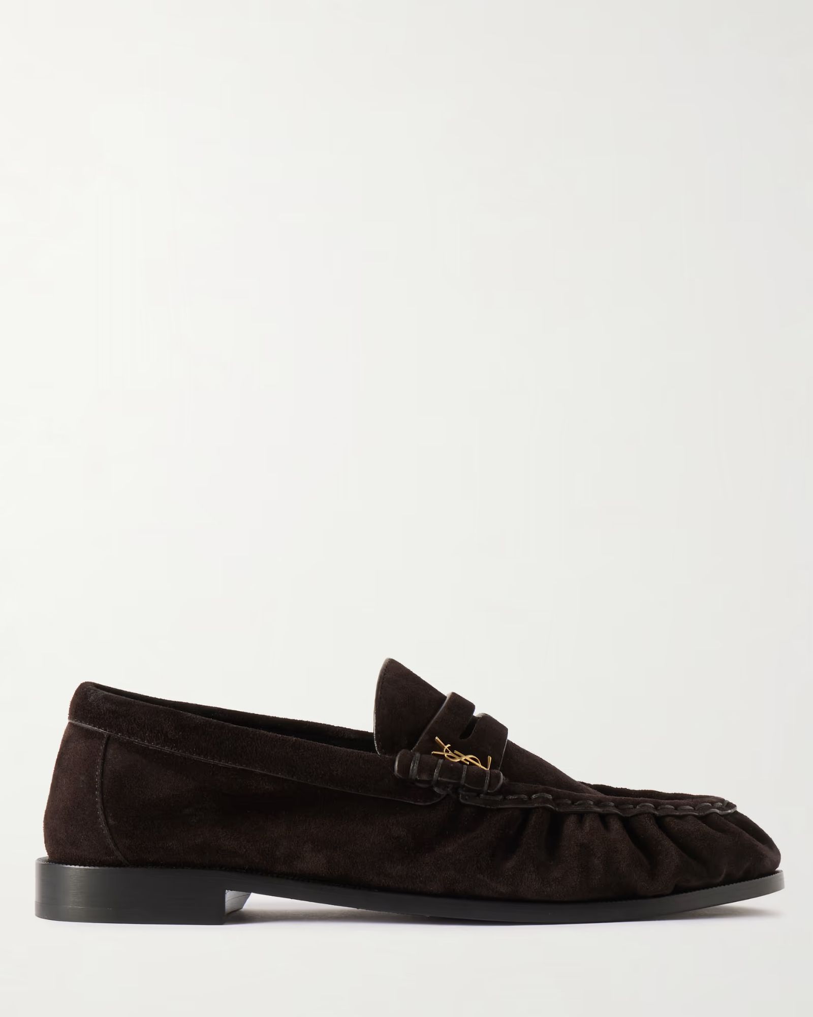 Saint Laurent Le Loafer logo-embellished suede loafers