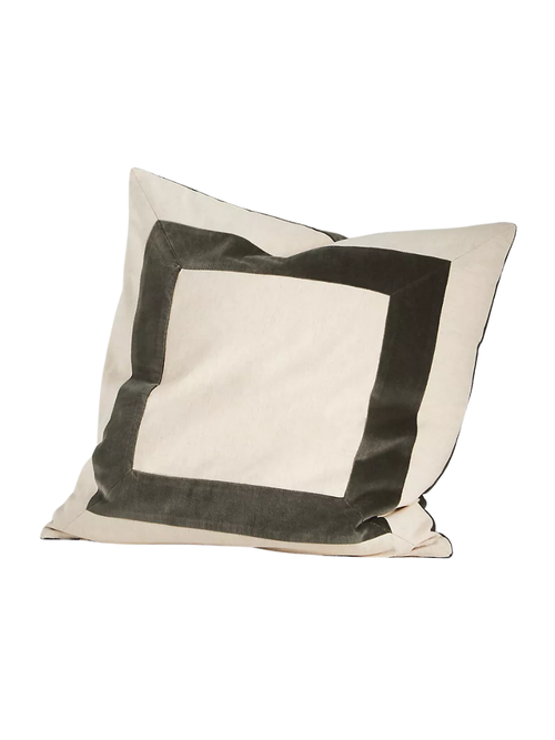 Cotton Velvet Frame Pillow