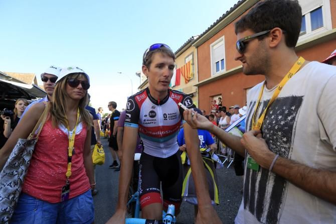 Andy Schleck talks to Cyclingnews prior to the start of stage 9