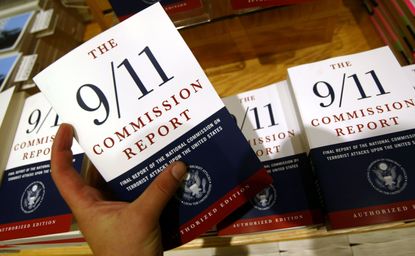 Copies of the 9/11 Commission report.