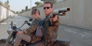 Edward Furlong and Arnold Schwarzenegger in Terminator 2: Judgment Day